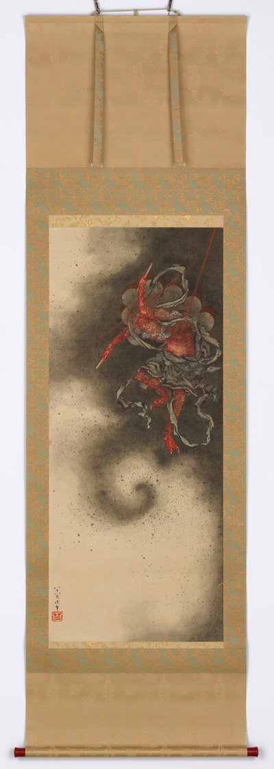 Mennydörgés istene, 1847. alkotó: Katsushika Hokusai