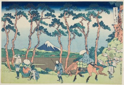 Tokaido Hodogaya, from the series "Thirty-six Views of Mount Fuji (Fugaku sanjurokkei)" alkotó: Katsushika Hokusai