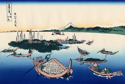 Tsukada-sziget Musashi tartományban, 1830 körül (fatömbnyomat) alkotó: Katsushika Hokusai