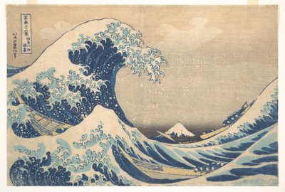 A „Kanagawa partjainál hullám alatt” (Kanagawa oki nami ura) című mű, más néven „A nagy hullám”, a „A Fuji-hegy harminchat látképe” (Fugaku sanjūrokkei) című sorozatból alkotó: Katsushika Hokusai