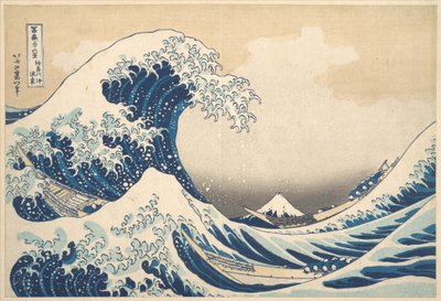 „A Kanagawa-parti hullám alatt” (Kanagawa oki nami ura), más néven „A nagy hullám”, a „A Fuji-hegy harminchat látképe” (Fugaku sanjūrokkei) című sorozatból alkotó: Katsushika Hokusai