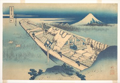 Ushibori a Hitachi tartományban (Jōshū Ushibori), a „A Fuji-hegy harminchat látképe” (Fugaku sanjūrokkei) című sorozatból alkotó: Katsushika Hokusai