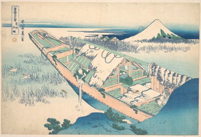 Ushibori a Hitachi tartományban (Jōshū Ushibori), a „A Fuji-hegy harminchat látképe” (Fugaku sanjūrokkei) című sorozatból alkotó: Katsushika Hokusai