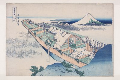Ushibori Hitachi tartományban (J?sh? Ushibori) (színes fatömbnyomat) alkotó: Katsushika Hokusai