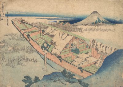 Ushibori Hitachi tartományban Joshu Ushibori, a Thirty6 Views of ... sorozatból, kb. 1830-32. alkotó: Katsushika Hokusai