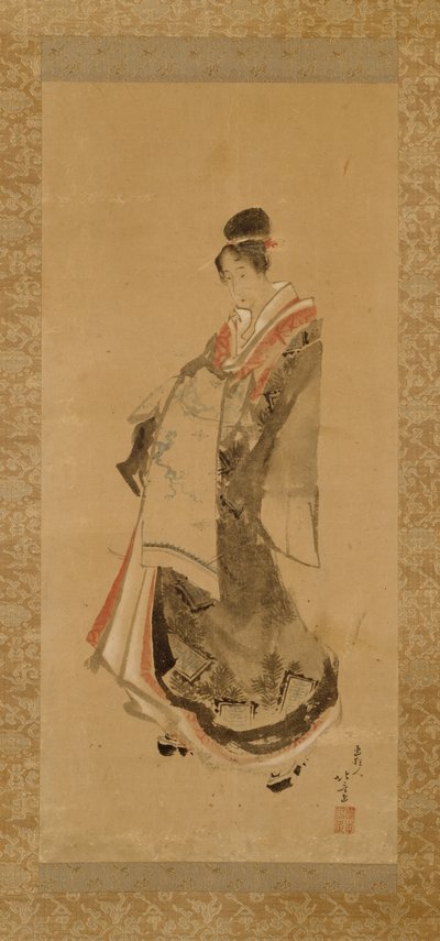 Sétáló kurtizán alkotó: Katsushika Hokusai