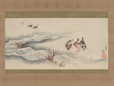 Vadludak és víz alkotó: Katsushika Hokusai