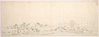 Téli tájkép alkotó: Katsushika Hokusai