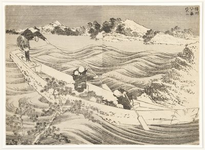 Yatsugatake Shinano tartományban, 1834-35 (fatömb) alkotó: Katsushika Hokusai