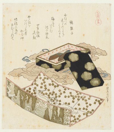 Csikóhalak Kaiba (cím az objektumon) Egy sorozat lovakkal (sorozat címe) Umazukushi (sorozat címe az objektumon) alkotó: Katsushika Hokusai