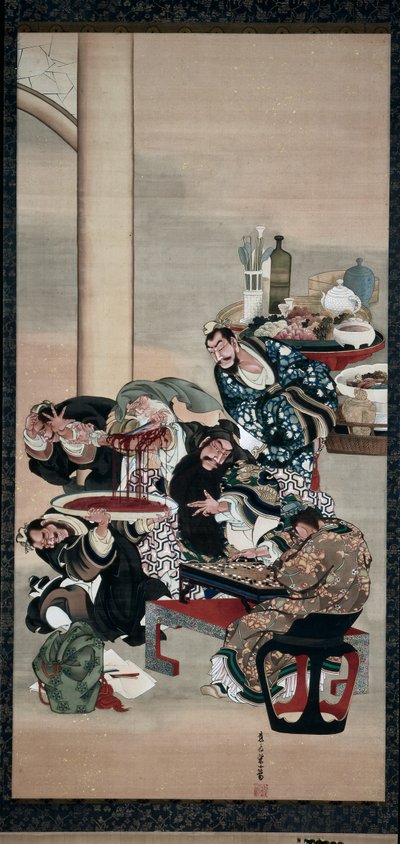 Műtét Guanyu karján, 1840-es évek. alkotó: Katsushika Ōi