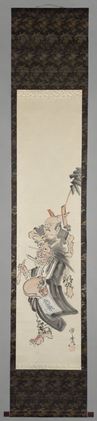 A démon egy álnok szerzetes Begging Devil Monk (oni no nembutsu) alkotó: Kawanabe Kyosai