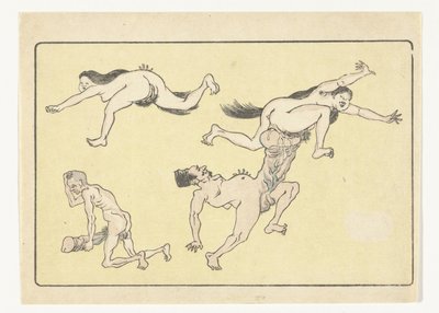 Férfi és nő párkapcsolata The Big Tail (sorozat címe) alkotó: Kawanabe Kyosai