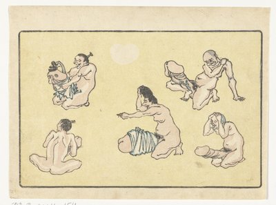 Összekötött pénisz The Big Tail (sorozat címe) alkotó: Kawanabe Kyosai