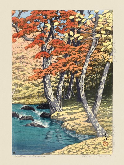 Ősz Oirase-ban (1933) alkotó: Kawase Hasui