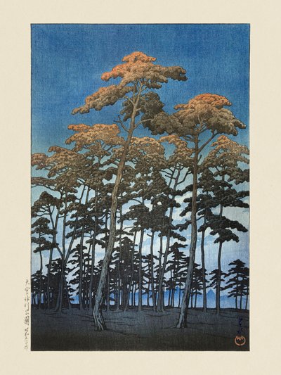 A Hikawa-park Omijában (1930), Kawase Hasui és Watanabe Shozaburo alkotása alkotó: Kawase Hasui