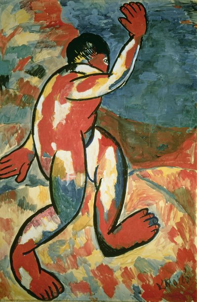 Egy fürdőző, 1911 (guache papíron) alkotó: Kazimir Severinovich Malevich
