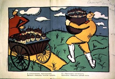 "Francia szövetségeseinknél.....", plakát alkotó: Kazimir Severinovich Malevich