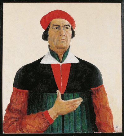 Ivan Kljun, festőművész, Malevics tanítványa, a Supremus csoport tagja, tökéletesített portréja (festmény vászonra) alkotó: Kazimir Severinovich Malevich