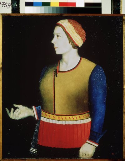 A művész feleségének portréja. Kasimir Severinovich Malevics (Malevich, Malevic) festménye (1878-1935), olaj, vászon alkotó: Kazimir Severinovich Malevich