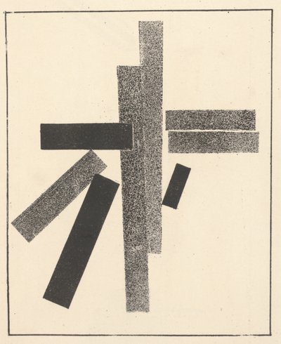 Három fekete és öt szürke elem a "Szuprematizmus: 34 rajz" című kötetből. alkotó: Kazimir Severinovich Malevich