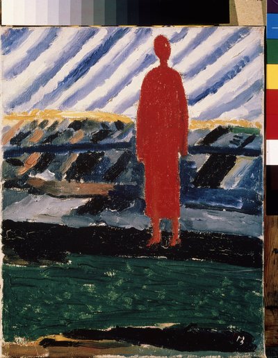 Egy piros figura (A Red Figure). Kasimir Severinovch Malevich (Malevich, Malevic) festménye (1878-1935), olaj, vászon alkotó: Kazimir Severinovich Malevich