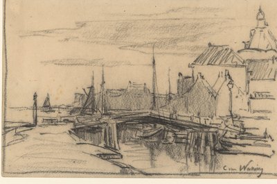 Enkhuizen kikötője alkotó: Kees van Waning