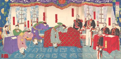 Tárgyalások a kínai-japán háború után, 1895. március. alkotó: Keisai