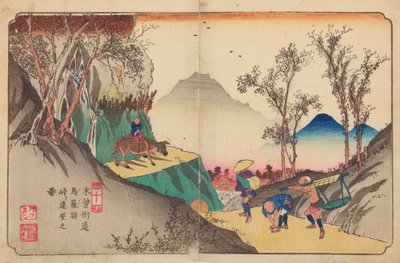 Magome, 44. tábla a sorozatból: A Kisokaido út hatvankilenc állomása / Kisokaido rokujukyu tsugi-no uchi alkotó: Keisai Eisen