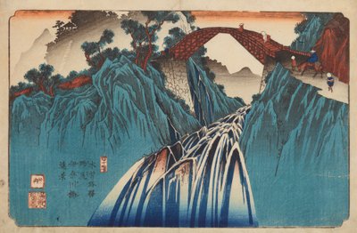 Nojiri, az Inagawa-híd látképe, a sorozat 41. táblája: A Kisokaido út hatvankilenc állomása / Kisokaido rokujukyu tsugi-no uchi alkotó: Keisai Eisen