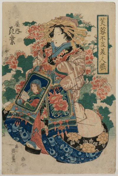 Hanamuraszaki udvarhölgye a Tsuchiya-ból..., az 1830-as évek eleje vagy közepe. alkotó: Keisai Eisen