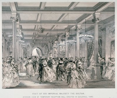 Törökország szultánjának fogadása, Guildhall, London City, 1867 alkotó: Kell Brothers