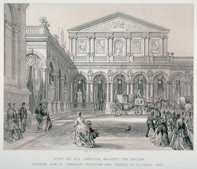 Abd-ul-Aziz, Törökország szultánjának látogatása a Guildhallban, London Cityben, 1867. alkotó: Kell Brothers