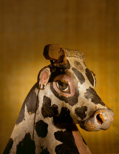 Szarvasmarha istennő feje; Amenhotep II; KV35; Királyok Völgye, 2009 (fotó) alkotó: Kenneth Garrett