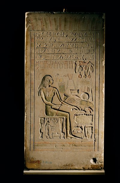 Lady Senetities mészkő sztéléje, Egyiptomi Múzeum, Kairó, 2002 (fotó) alkotó: Kenneth Garrett