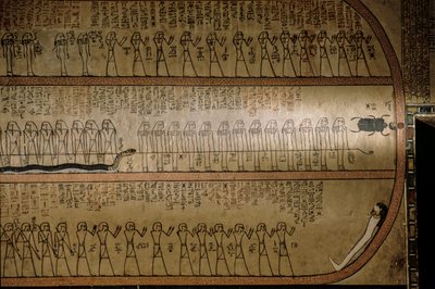 A Halottak Könyvét ábrázoló falfestmény; II. Amenhotep sírja; a Királyok Völgye. A..., 2009 (fénykép) alkotó: Kenneth Garrett