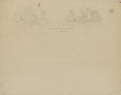 (Iowa State Capitol Rotunda) (tanulmány a Két Lunette-hez) alkotó: Kenyon Cox