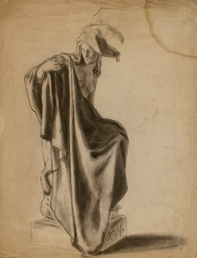 (Cím nélkül) (Drapéria tanulmány) alkotó: Kenyon Cox