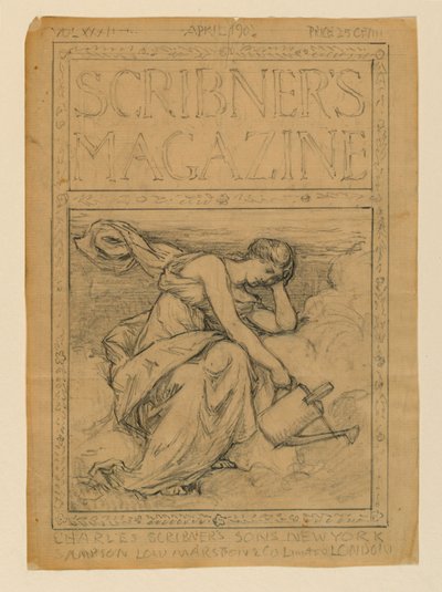 Tervezés a magazin borítójához, a Scribner magazinhoz alkotó: Kenyon Cox