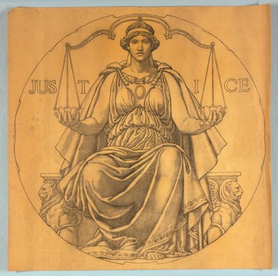 Justice, Cartoon for Mosaic in Wisconsin State Capitol Rotunda alkotó: Kenyon Cox