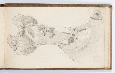 Vázlatfüzet oldala: Carolus-Duran karikatúrája alkotó: Kenyon Cox