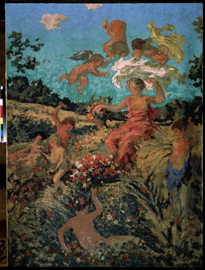 ""Fete champetre, ete"" (vidéki fesztivál, nyár) Ker-Xavier (Ker Xavier) Roussel festménye (1867-1944) 1911-1913 Nabis Moszkva, Puskin Múzeum alkotó: Ker Xavier Roussel