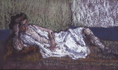 Díván fekvő nő (pasztell) alkotó: Ker Xavier Roussel