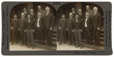 "Booker T. Washington és kiváló vendégek, Tuskegee Intézet, Alabama", 1906. április (fénykép) alkotó: Keystone View Company