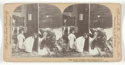 Jessie - Meglátom, jön-e, Harold. Mikulás – Megnézem, alszanak-e azok a gyerekek, 1899. alkotó: Keystone View Company
