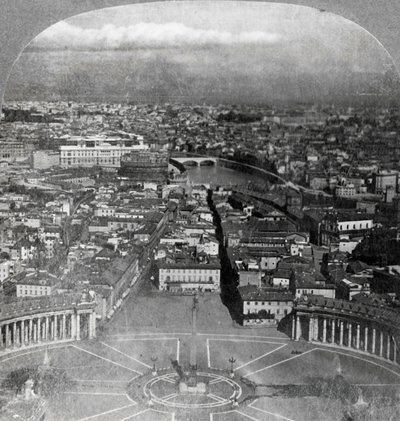 Róma, az örök város, a St. Peters erkélyéről Olaszország, 1904. alkotó: Keystone View Company