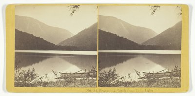 Franconia Notch az Echo Lake-ből, 185575. Alkotók: Kilburn Brothers, BW Kilburn. alkotó: Kilburn Brothers, BW Kilburn
