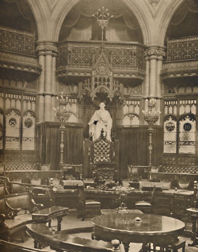 „György III. Elnök a Céhterem Közös Tanácstermében”, 1935. alkotó: King