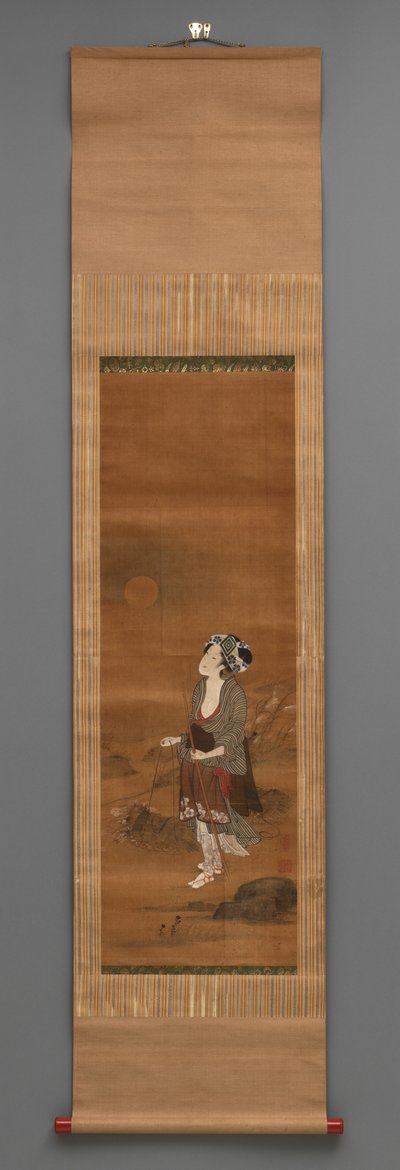 Álló figura, 1790-1850 körül (akvarell, selyem) alkotó: Kitagawa Fujimaro
