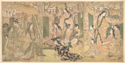 A Taiko és öt felesége örömei Rakutōban alkotó: Kitagawa Utamaro